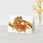 サーフィンSafariグリーティングカード カード (黄色い花)