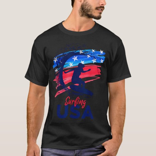 サーフィンUSA アメリカチームを応援しよう Tシャツ (正面)