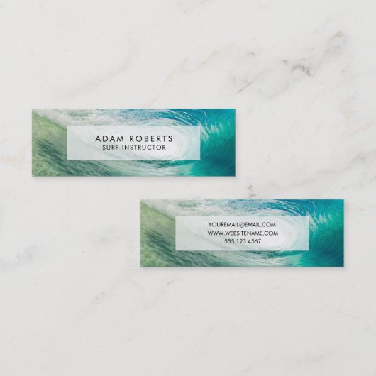 サーフインストラクター海波プロフェッショナル スキニー名刺 (正面/裏面)