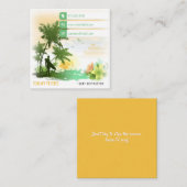 サーフインストラクター |サーフボードのアクティブ休暇 スクエア名刺 (正面/裏面)