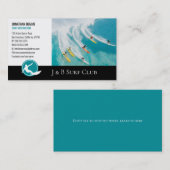 サーフインストラクター |サーフボードアクティブなレクリエーション 名刺 (正面/裏面)