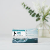 サーフインストラクター |サーフボードアクティブスポーツ 名刺 (スタンド正面)