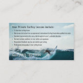 サーフインストラクター |サーフボードアクティブスポーツ 名刺 (裏面)