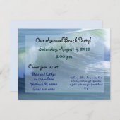 サーフウェーブビーチパーティー招待状 招待状 (正面/裏面)