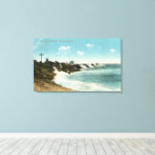 サーフェスと防波堤のビュー キャンバスプリント (インサイチュ (ウッドフロア))