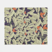 サーフェスバタフライパターンをデザインしたアート、アート、co フリースブランケット (正面(横))