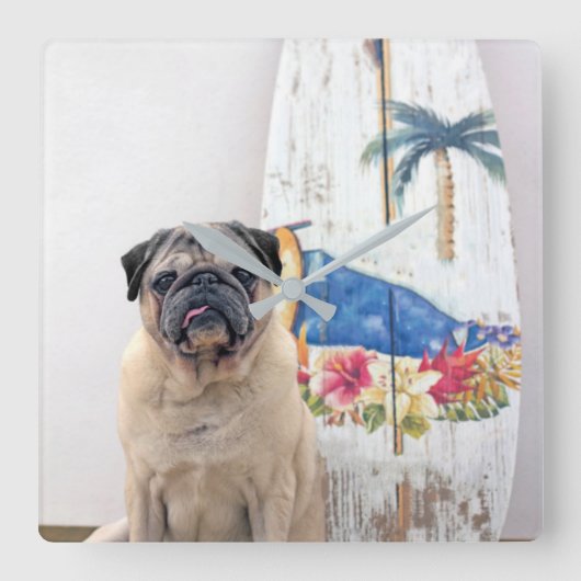 サーフェスパグ スクエア壁時計 (正面)