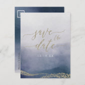 サーフエレガントズ・デ結婚ータ救の水色 案内ポストカード (正面/裏面)