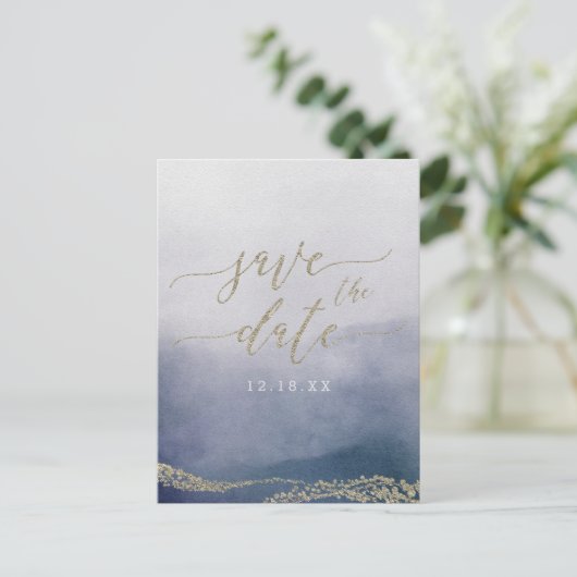 サーフエレガントズ・デ結婚ータ救の水色 案内ポストカード (スタンド正面)