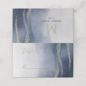 サーフエレガントテーブル番号の淡水色 プレイスカード (外部開封)