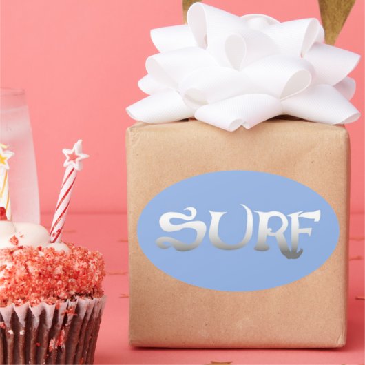 サーフオーバル大ステッカー 楕円形シール (パーティー)