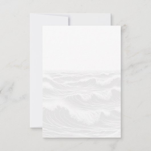 サーフカップルの食べ物の選択 出欠カード (裏面)