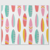 サーフカラフルボードパターン ラッピングペーパー (フラット)