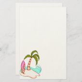 サーフカラフルボード島2文房具 便箋 (正面/裏面)