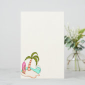 サーフカラフルボード島2文房具 便箋 (スタンド正面)