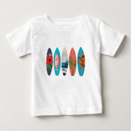 サーフカラフルボード ベビーTシャツ