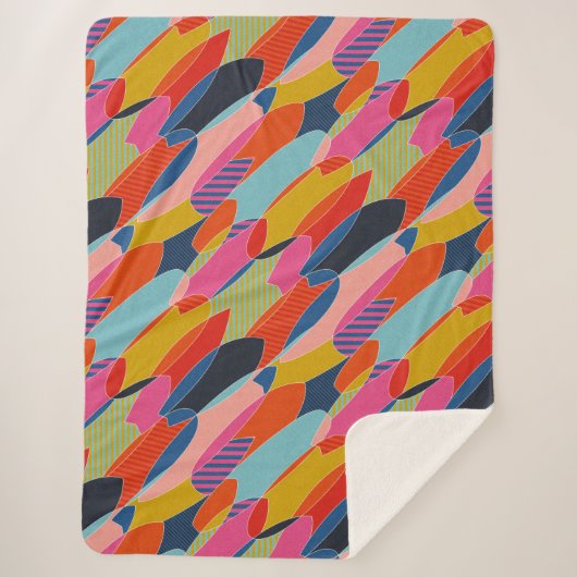 サーフカラフルボー シェルパブランケット (正面)