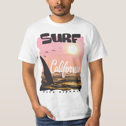 サーフカリフォルニアウェーブライダー Tシャツ (正面)