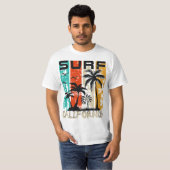 サーフカリフォルニアブリス：波に乗る Tシャツ (正面フル)