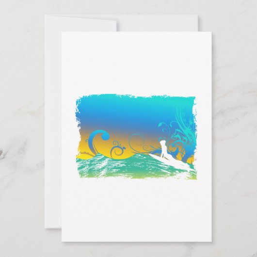 サーフガール 招待状 (正面)