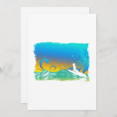 サーフガール 招待状 (正面/裏面)