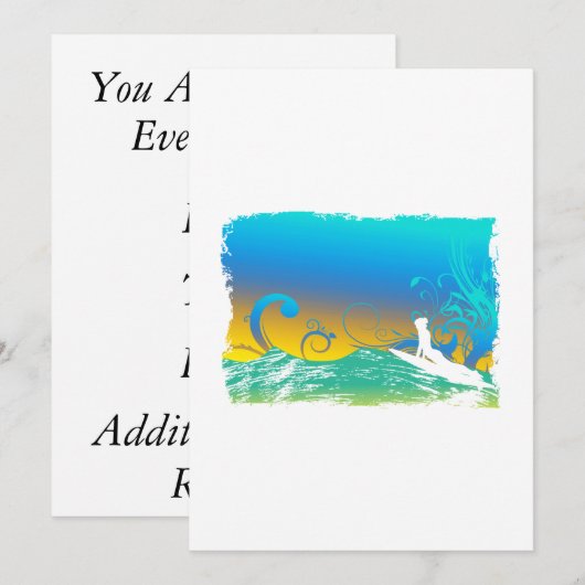 サーフガール 招待状 (正面/裏面)