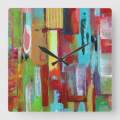 サーフクラブウォールクロック スクエア壁時計 (正面)