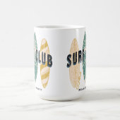 サーフクラブサマービーチバケーションおもしろいヴィンテージ コーヒーマグカップ (中央)
