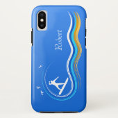 サーフクールズアップサーファーサーフィンウェーブスリムに乗る Case-Mate iPhoneケース (裏面)