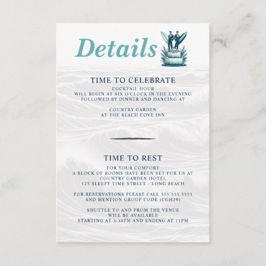 サーフグロームス結婚ズ エンクロージャーカード (正面)