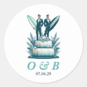 サーフグロームス結婚ズ ラウンドシール (正面)
