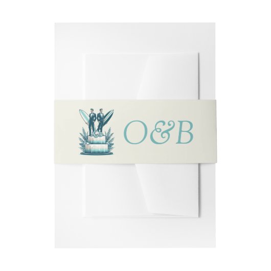 サーフグロームス結婚ズ 招待状ベリーバンド (正面例)