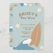 サーフサマーボーイ誕生日 招待状 (正面/裏面)