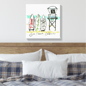 サーフサンクレメンテキャンバスウォールアート キャンバスプリント (インサイチュ (寝室))