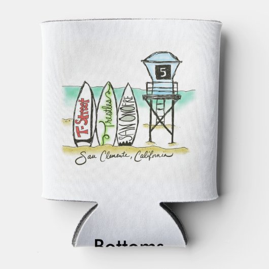 サーフサンクレメンテ 缶クーラー (正面)