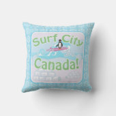 サーフシティカナダおもしろいペンギン漫画 クッション (裏面)