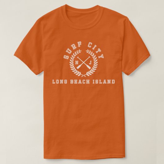 サーフシティロンビーチアイランドNJ Tシャツ (デザイン正面)