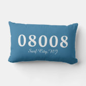 サーフシティNJ 08008ピロー、新しいホームギフト、郵便番号 ランバークッション (裏面)