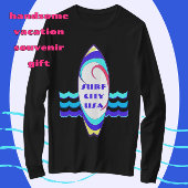 サーフシティUSAサーフボード波Tシャツに乗る Tシャツ