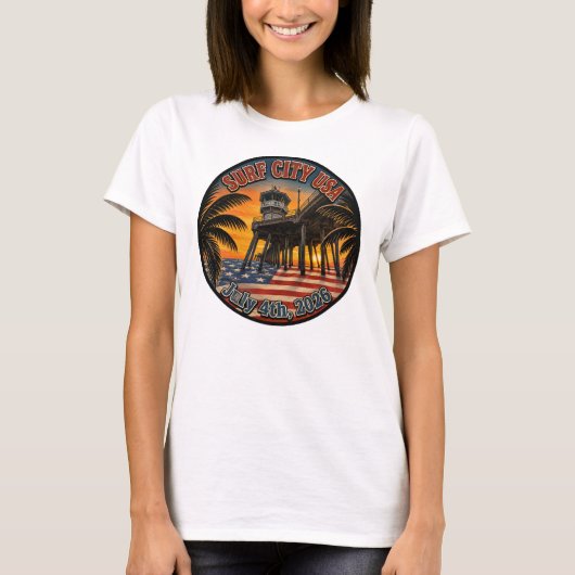 サーフシティUSA 7月4日 Tシャツ (正面)