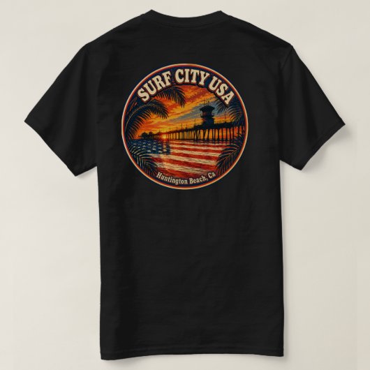 サーフシティUSA Tシャツ (デザイン裏面)