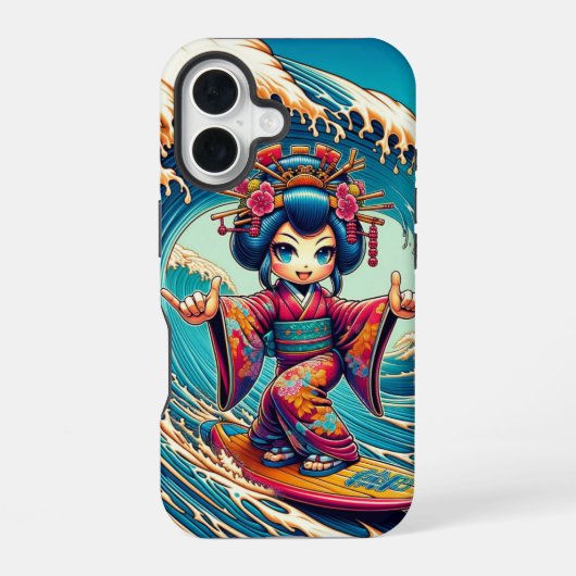 サーフショップゲイシャiPhoneケース iPhone 16ケース (裏面)