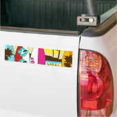 サーフショップサーフィン海ビーチサーフボードパームツリー バンパーステッカー (トラック上)