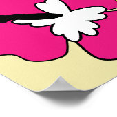 サーフショップサーフィン海ビーチサーフボードパームツリー ポスター (角)