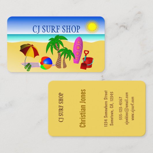 サーフショップ名刺 名刺 (正面/裏面)