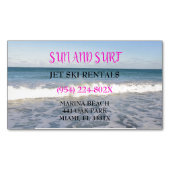 サーフショップ/ジェットスキー旅行海ビーチ マグネット名刺 (正面)
