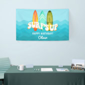 サーフスアップサーフボード誕生日 横断幕 (トレードショー)