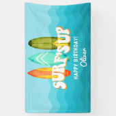 サーフスアップサーフボード誕生日 横断幕 (縦)