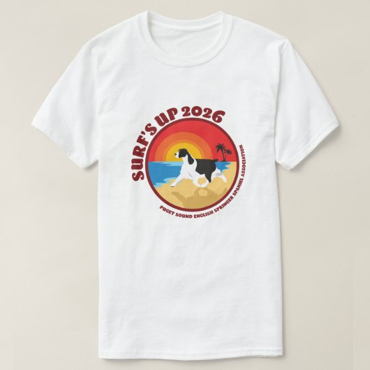 サーフスアップ 2026 ESS Tシャツ メンズ (デザイン正面)