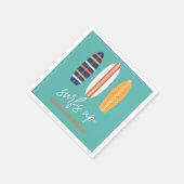 サーフスアップBOYサーフボードビーチ誕生日パーティー スタンダードカクテルナプキン (角)